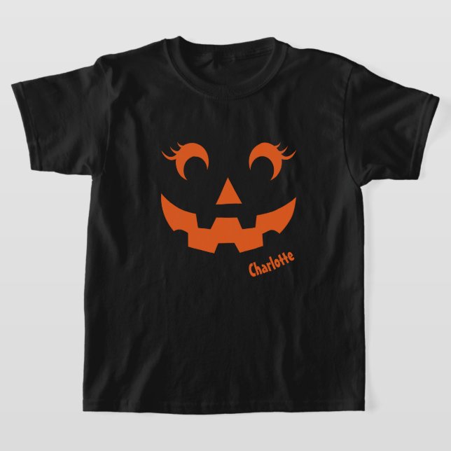 Camiseta Bonito Halloween Jack O'Lanterna Pumpkin Personali (Postura )