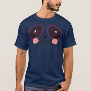 Camiseta Bonito Halloween Panda Bear Face Costume Kawaii Ki