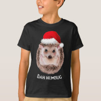 Bonito Hedgehog Natal Santa Hat Bah Humbug