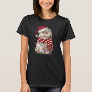Camiseta Bonito Himalaia Gato Fresco Feriado de Natal Fresa