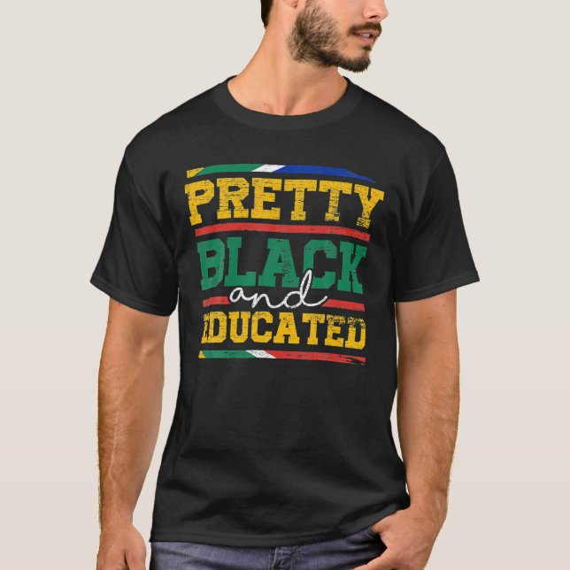 Camiseta Bonito história negra e educada das mulheres (Frente)