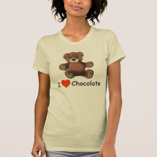 Camiseta Bonito I Coração (Amor) Chocolate Urso de Teddy