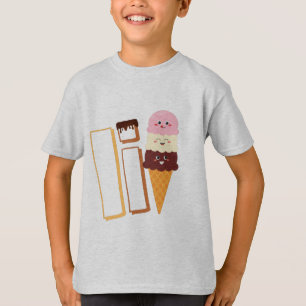 Camiseta Bonito I De Sorvete - Alfabeto Inglês ABCD Para C