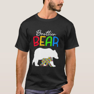 Camiseta Bonito Irmão Urso Autismo Consciência Família Auti
