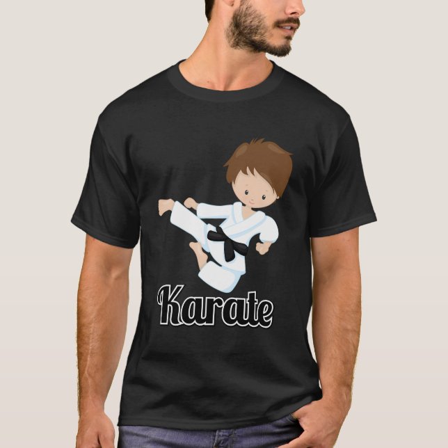 Camiseta Bonito Karate Boy Martial Arts Presente (Frente)