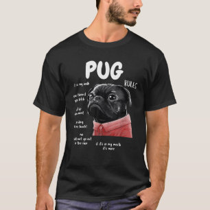 Camiseta Bonito Kawaii Engraçado Preto Cozinho Regras Para