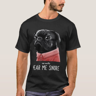 Camiseta Bonito Kawaii Funny Black Pug Motto Dog Dpresente 