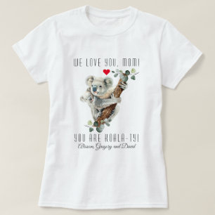 Camiseta Bonito Koala Com Bebê Você É O Dia Das Mães Ko