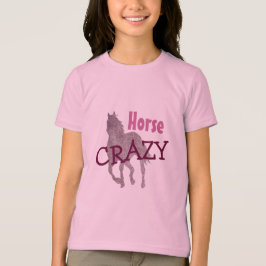 Camiseta Bonito LOUCO do cavalo para o ROSA equestre das