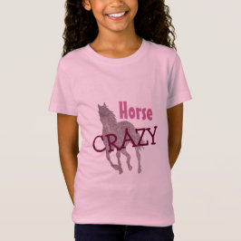 Camiseta Bonito LOUCO do cavalo para o ROSA equestre das