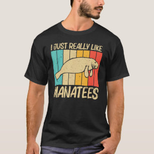 Camiseta Bonito Manateado Para Homens Vaca Marinha Dugong M