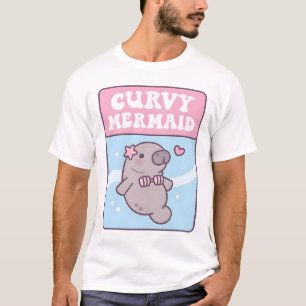 Camiseta Bonito Manateiro Em Seashell Bikini Curvy Mermaid
