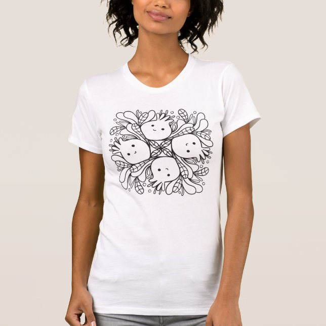 Camiseta Bonito Mandala Kawaii (Frente)
