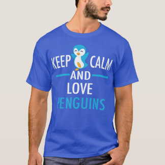Camiseta Bonito Mantenha Calmo Pinguins De Amor