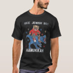 Camiseta Bonito Menino Judeu Hanukkah Menorah Nove Velas Fu<br><div class="desc">Bonito Menino Judeu Hanukkah Menorah Nove Velas Engraçado</div>