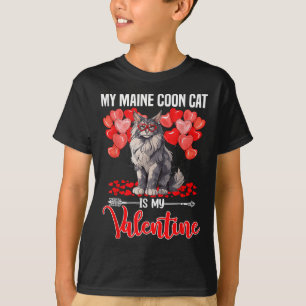 Camiseta Bonito Meu Gato De Maine É Meu Dia de os namorados