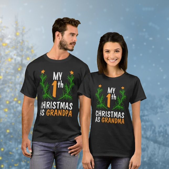 Camiseta Bonito Meu Primeiro Natal como, Correspondência (Criador carregado)