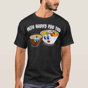Camiseta Bonito Miso Feliz Pho Você Engraçado Comida Asiáti
