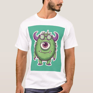 Camiseta "Bonito Monstro Vibes: Feliz Tee Autocolante de Ol