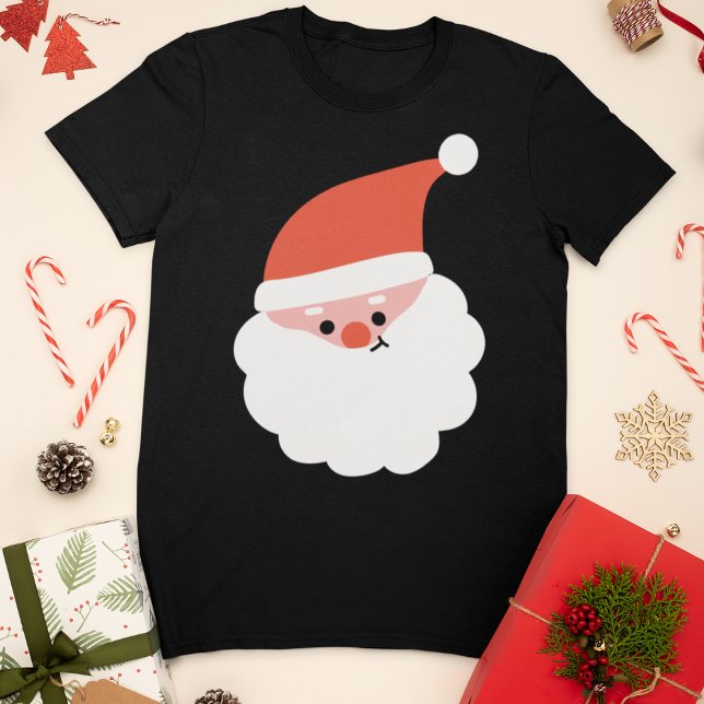 Camiseta Bonito Natal Cabeça de Pai Natal (Criador carregado)
