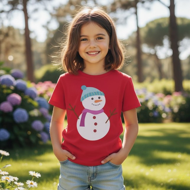 Camiseta Bonito Natal Snowman (Criador carregado)