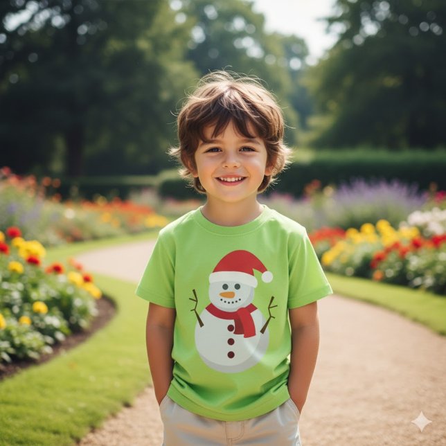 Camiseta Bonito Natal Snowman (Criador carregado)