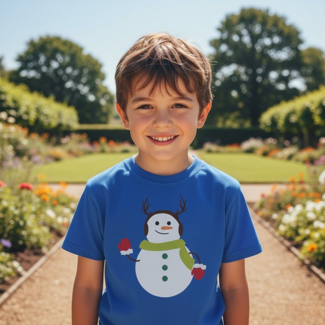 Camiseta Bonito Natal Snowman (Criador carregado)