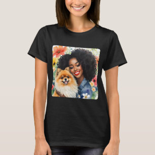 Camiseta Bonito Negra com Pomerânia