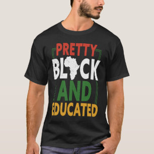 Camiseta Bonito negra e educada Meninas Negra Histo