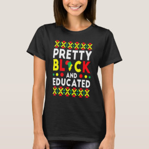 Camiseta Bonito Negra E Educada Negra-Negra-Mulher-Africana