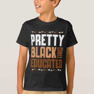 Camiseta Bonito Negra E Educada Negra-Negra-Mulher-Africana
