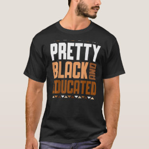 Camiseta Bonito Negra E Educada Negra-Negra-Mulher-Africana