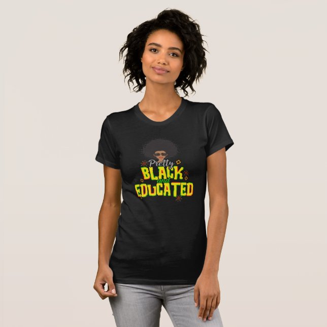 Camiseta Bonito negro e educado (Frente Completa)