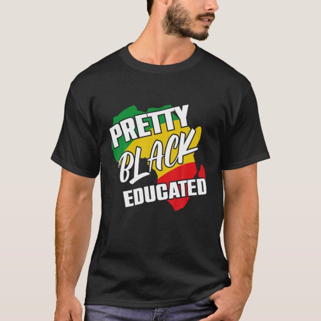 Camiseta Bonito Negro E Educado Eu Sou O Forte Africano (Frente)
