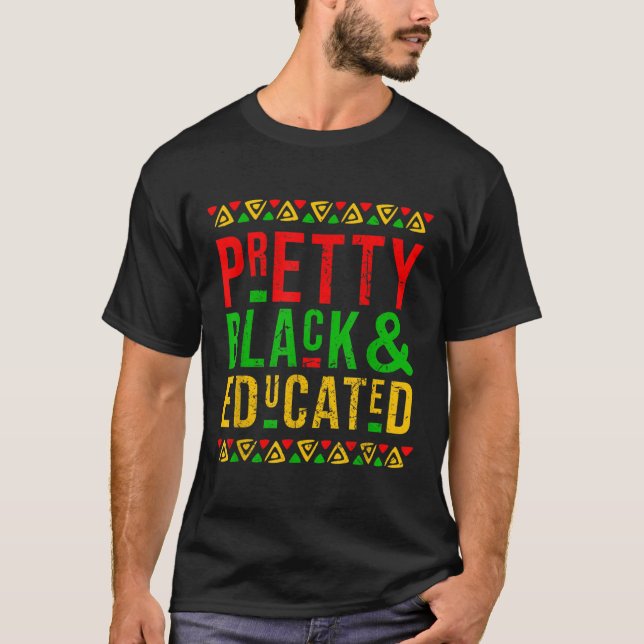 Camiseta Bonito negro e educado História negra (Frente)