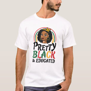 Camiseta Bonito negro e educado História negra mês
