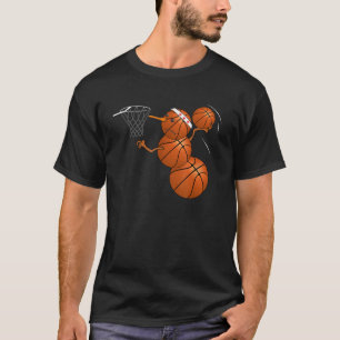 Camiseta Bonito Neve Bonito Presente no Basquete no Natal