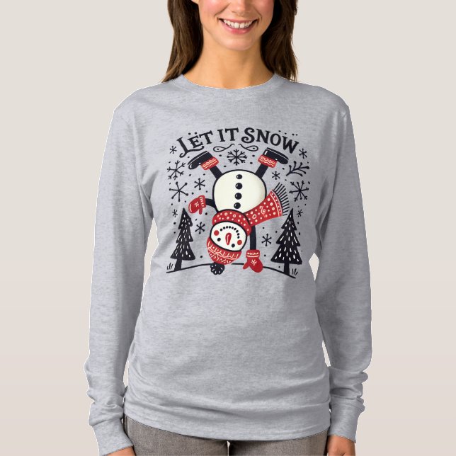 Camiseta Bonito Neve De Natal Que Neve (Frente)