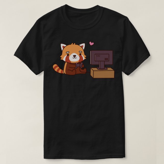 Camiseta Bonito Panda Vermelha Adora Jogos (Frente do Design)