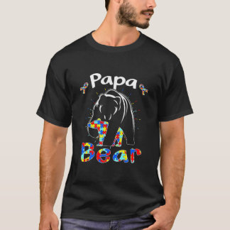 Camiseta Bonito Papa Urso Autismo Consciência Família Autis