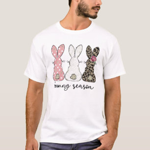 Camiseta Bonito Pedra Rosa-Rosa-Leopardo-Branco Páscoa de