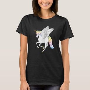 Camiseta Bonito Pegacorn Cavalo Voador Rainbow Unicorn Pega