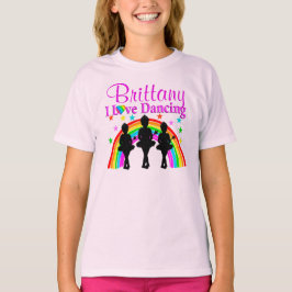 CAMISETA BONITO PINK EU AMO DANÇAR ROUPA PERSONALIZADO