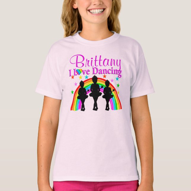 CAMISETA BONITO PINK EU AMO DANÇAR ROUPA PERSONALIZADO (Frente)