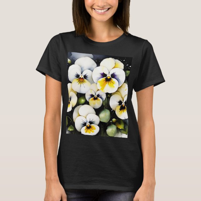 Camiseta Bonito pintura em aquarela branca (Frente)