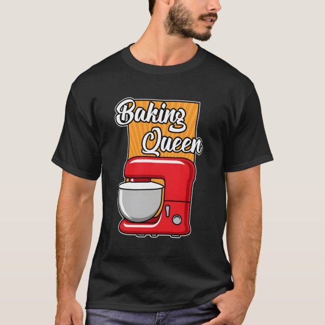 Camiseta Bonito Presente Baking Rainha Bajuladora Chef De P (Frente)