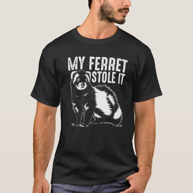 Camiseta Bonito presente de Amante de os animais Ferret | E (Frente)