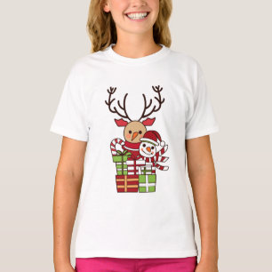 Camiseta Bonito presente de bonitinho cartoon rendeer de ne