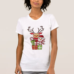 Camiseta Bonito presente de bonitinho cartoon rendeer de ne