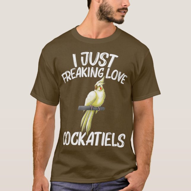 Camiseta Bonito Presente De Cockatiel Para Homens Mulheres  (Frente)